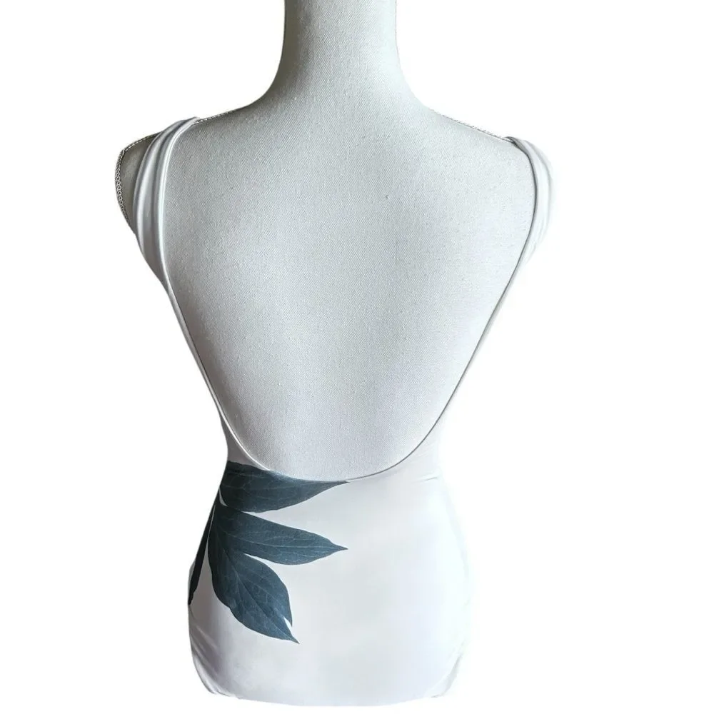 Onia Kelly White Peione One Piece Swimsuit Medium - Picture 4 of 9